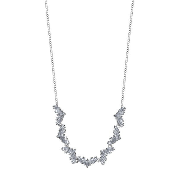 Naszyjnik Srebrny z Cyrkoniami - Ghiacciolo