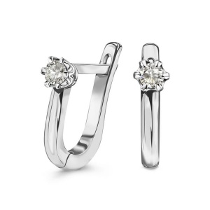 Kolczyki z brylantami - białe złoto