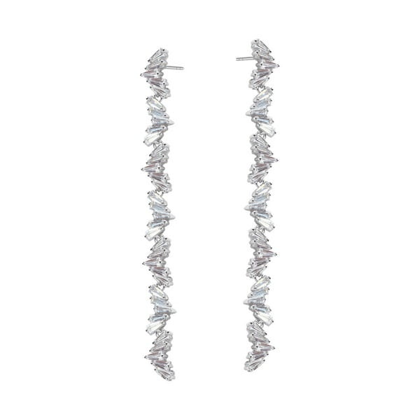 Długie Srebrne Kolczyki Wiszące - Ghiaccioli