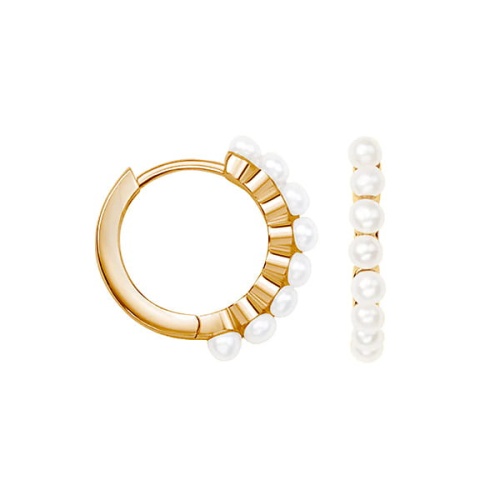 Pozłacane Kolczyki Kółka z Naturalnymi Perłami.jpg