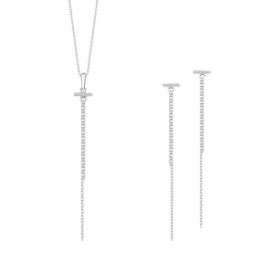 Srebrny Komplet Naszyjnik i Kolczyki