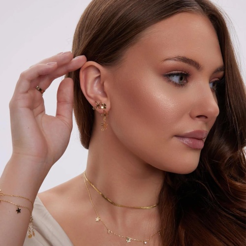 pozłacane srebrne kolczyki - nieregularne kwiaty3.jpg