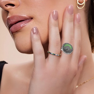 Srebrny Pierścionek z Agatem 