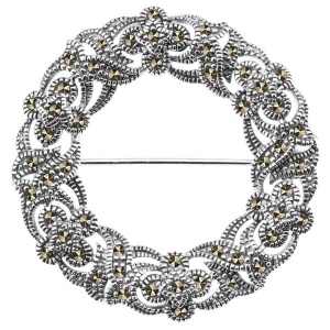 Srebrna Broszka z Markazytami 